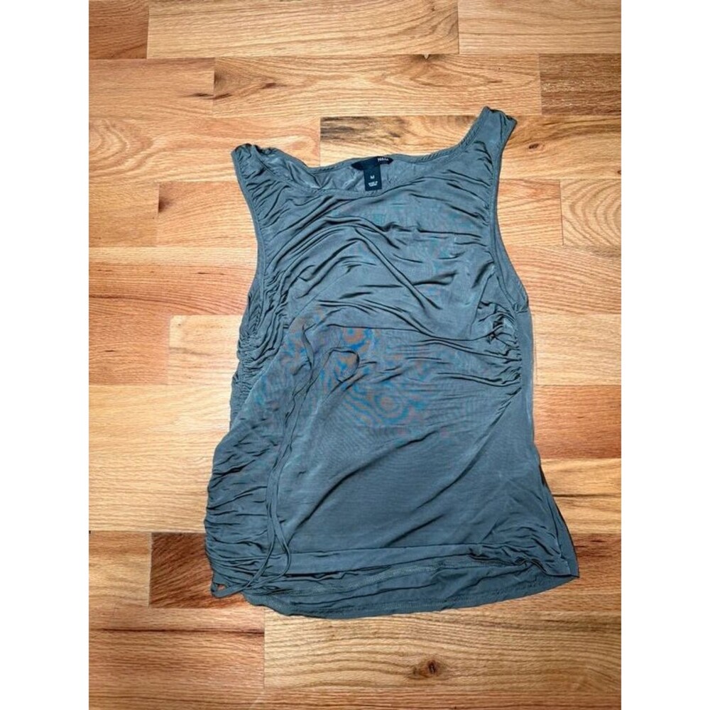 H&M Ruched Grey Sleeveless Top (Size M)